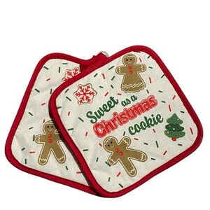 Amazon Red and White Christmas Cookie Pot Holders